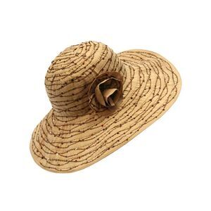 Floppy Hat With Sequins And Flower Hat Band